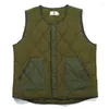 Vestes de chasse coton rembourré gilet hommes sans manches veste matelassée épais chaud mode vêtements d'extérieur décontractés hommes automne hiver