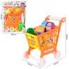 キッチンプレイ食品シミュレーションショッピングカートおもちゃ子供のふり遊びおもちゃミニ果物と野菜モデルセットスーパーマーケットトロリーおもちゃ XPY 230710