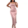 Casual Dresses Women's Dress Sexy Bustier Slim Halter Package Hip Petite Maxi Pockets Neck