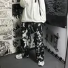 Women's Pants Cargo Harajuku High Street Plus Size Dark Tie Dye Straight Casual Wide Leg Emo Streetwear Women Punk Fashion Gothic
