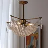 Französische Luxus-Kristallnetz-Pendelleuchten, italienische Vintage-Kronleuchter, Pendelleuchten, amerikanische romantische Wohnzimmer, Esszimmer, Schlafzimmer, Luminarias Lamparas