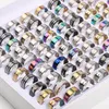 Band Rings Wholesale 1 Lots 50Pcs Stainless Steel Fashion Jewelry Rings
