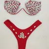 Vrouwen Badmode vakantie ly toegevoegd bikini set badmode diamant badpak sexy vrouwen badpak push up beachwear 230707