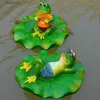 Objetos decorativos Estatuetas Kreatif Resin Floating Luar Ruangan Kolam Dekoratif Katak Lucu Patung untuk Rumah Meja Ornamen Dekorasi Taman T230710