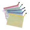 Storage Bags 1PCS Stationery Folder File Mesh Zipper Pouch Document Bag Zip Folders School Office Supplies