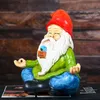 Decorative Objects Figurines Cute Resin Garden Gnome Statue Zen Funny Dwarfs Store Lawn Ornaments For Home Indoor Outdoor Decor Ornament T230710