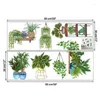 Décoratif Fleurs Plante Verte Sticker Amovible 3D Art Autocollant Haute Qualité PVC Matériaux Pour Chambre Cuisine Salle De Bains Escaliers Anniversaire