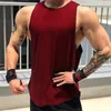 Herren-Tanktops, modisches Herren-Bodybuilding-Baumwoll-Tanktop, Fitnessstudio, Fitness-Weste, ärmelloses Hemd, Sommer, einfarbig, lässige Trainingskleidung 230710