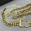 Collana di design di lusso Ciondolo Chians Collane Catena a maglie cubane da uomo Set di gioielli in oro Bracciale d'amore placcato in acciaio inossidabile per le donne G Bracciali Matrimonio