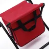 Camp Furniture Camping Chair Stool With Backrest Portable Lightweight Carry Bag Storage Organizer For Beach Fishing Red Blue