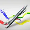 Ballpoint Pens 6 in 1 PEN متعددة الوظائف 5Color 05mm قلم رصاص تلقائي أعلى مطاطية طالب كتابة مستلزمات مكتبية 230707