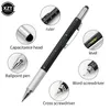 Point Pens 7 in1 PEN متعددة الوظائف مع أداة محمولة محمولة قياس المسطرة الفنية مفك الشاشة اللمس القلم المستوى 230707