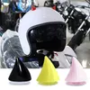 Casques de moto Casque Coin Plastique Caoutchouc Corne Décoration Accessoires Soft Headwear