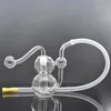 Mini-Glasbongs Shisha 10mm Joint Bubbler Rauchen Wasserpfeifen Handölbrenner Rig Kleine Bongs mit männlichem Glasölbrennerrohr und Schlauch