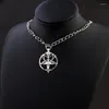 Pendant Necklaces Gothic Vintage Skull Necklace For Men Silver Color Antelope Skeleton Halloween Accessories Women Jewelry VGN129