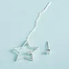 Dingla örhängen YPAY Real 925 Sterling Silver Asymmetry Star For Women Zircon Ear Lines Smycken YME218