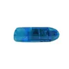 Multifunctional USB 2.0 SD card reader transparent small double cap card reader
