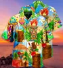 Camicie da uomo larghe Traspiranti Stampa 3d Trendy Cool Fashion Camicie hawaiane Beach Party Top Maniche corte Camicie da uomo estive 230710