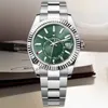 Mens Watch Designer Luxury Watches 40mm Mekanik Otomatik Hareket Kayan Paslanmaz Çelik Kauçuk Kayış Otomatik Aydınlık Su geçirmez Orologio. moda saati