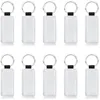 Anneaux 10pcs en cuir Keychain Rectangle MDF Keychain Sublimation Transfert de chaleur Kit de trousseau Kit de bijoux