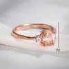 Vigselringar Shiny Star Zirkon Tunn Ring Rose Guld Färg Party Finger Lover's Engagement Accessoarer för kvinnor Korea Mode