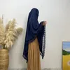 Ethnische Kleidung für Frauen, muslimische Spitze, Khimar, Abaya, langer Hijab, Jilbab, Burka, Kopftuch, islamisches Gebetskleidungsstück, Überkopf-Turban, Tücher, Tücher