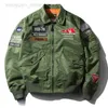 Jaquetas masculinas primavera ma1 piloto da força aérea jaqueta casual aeronave bordado uniforme de beisebol sobretudo militar bombardeiro blusão HKD230710