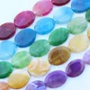 Akrilik plastik lucite 28 30x37 40mm çok renkli agates oval boncuklar 8pcs diy mücevherler için tüm ürünler için karışık toptan satış 230710