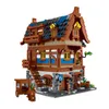 Diecast Modell Medieval Series Tavern Inn Retro Gebäude 033002 Modulare Blöcke Ziegel Kreative Architektur Spielzeug Geschenk Für Kinder 230710