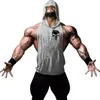 Men's Tank Tops Skull Bodybuilding Stringer Tank Tops men Stringer Shirt Fitness Tank Top Men Gym sleeveless hoodies Cotton Vest 230710