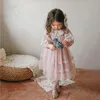 Girl Dresses Girls Lace Dress Long Sleeve Pink Green Clothes Baby Kids TUTU Elegant Princess Party Vestidos Costumes Children Casual