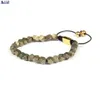 Chaîne Unique Luxueux Coupé À La Main Naturel Pyrite Pierre Fil Tressé Macramé Bracelet Énergie De Guérison Hommes Bijoux Femmes Bracelet 230710