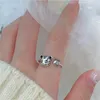 Cluster Rings 2023 Lucky Zodiac Tiger Ring For Women Jewelry Trendy 925 Sterling Silver Lady Bridal Wedding Accessories Adjustable