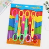 Office Scissors Papercut lace scissors set DIY po album handmade safety children's plastic 6piece 230707