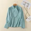 Women's Blouses Heat Sowing Drama We All Better Good Real Liu Tao Seek Stand Lead Ears Tie Long Sleeve Chiffon Jacket H190430