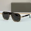 Rectangle Shield Lunettes de soleil Gold Black Mens Summer Sunnies gafas de sol Sonnenbrille UV400 Eye Wear with Box