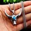 Pendant Necklaces Trendy Nordic Viking Bull Head Necklace For Men Or Women Classic Animal Personality Jewelry Gift