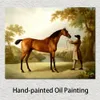 Klassische Leinwandkunst auf dem Land Tristram Shandy A Bay Racehorse George Stubbs Gemälde Pferd handgefertigt von hoher Qualität