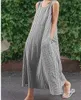 Celmia 2020 Maxi Long Dress Fashion Women Summer Sundress Cotton Ruffles Casual Loose Sleeveless Party Vestidos Mujer Plus Size Y0118