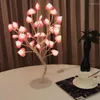 Masa lambaları luminarias 24 led aşk kalp masası üst bonsai ağacı gece lambası Tatil Yatak odası parti düğün Sevgililer Günü