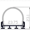 送料無料 2500 ミリメートル × 26 ミリメートル × 23 ミリメートル吊り下げ設置アルミプロファイルランプベース LED ストリップライト装飾