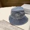 Lew Full Bucket Hat Designer Beanie Cap 2023 Ny blå högkvalitativ solskyddsmedel för män och kvinnor 59