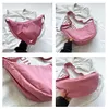 Åkpåse Japansk Dumpling Bag Cross Body Bag Dam Ny koreansk lättviktsväska Mångsidig Mesh Röd One Shoulder Plus bomullsväska