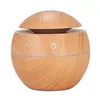 Humidificateurs Mini humidificateur d'air ultrasonique USB diffuseur d'arôme grain de bois lumière LED diffuseur d'huile essentielle électrique aromathérapie pour la maison