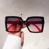 KAMMPT, gafas de sol cuadradas de gran tamaño, gafas de sol a la moda Vintage con múltiples gradientes, gafas de sol de diseñador de marca Retro a la moda para exteriores