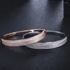 Pulseira Pera de Alta Qualidade Completo Espumante Baguette Zircônia Cúbica Grande Redondo Abra Cuff Bangles Para Mulheres Festa Jóias Acessórios Z001