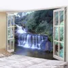 Tapestries 3D Wall Art Tapestry Wall Hanging Waterfall Tapestry Flowers Multi-function Wall Tapestry Living Room R230710