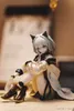 Figuras de brinquedo de ação 10cm anime figura linda menina com orelhas de gato sentado modelo rhode ilha ao redor figura de ação coleção de brinquedos