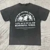 メンズ Tシャツブラックホワイトクラシック Fararchive Tシャツ人格ファッションヴィンテージ洗浄水は古いアルファベットプリント半袖 Tシャツ 230710