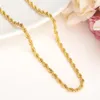 Necklace Earrings Set Wholesale Twisted Long Gold-Color Men's Girls Rope Chain Gift Jewelry Accessories Boys